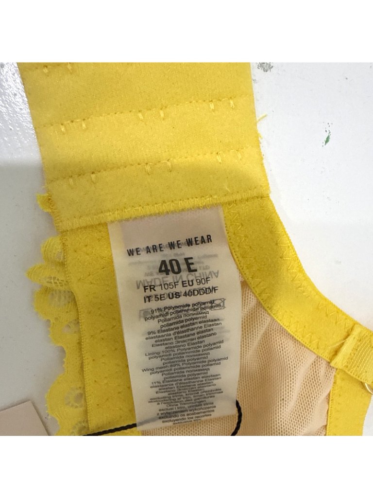 We Are We Wear Every Night Curve Underwire Lace Push Up Bra Bright Yellow Sz 40e — image 6 of 7